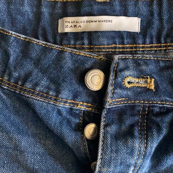 ZARA Trafaluc Denim Jean Shorts Size 2 - Picture 4 of 6